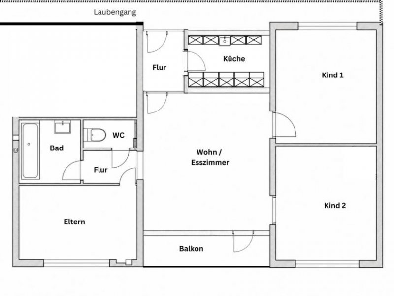 Waldshut-Tiengen Attraktive 3-Zimmer-Wohnung mit Balkon und Stellplatz zu vermieten Wohnung mieten